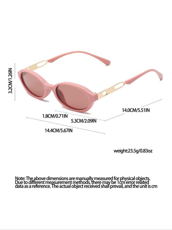 Vintage Oval Frame Sunglasses, Fashionable Sunglasses for Everyday Use, Versatile Accessories for Outdoor Activities