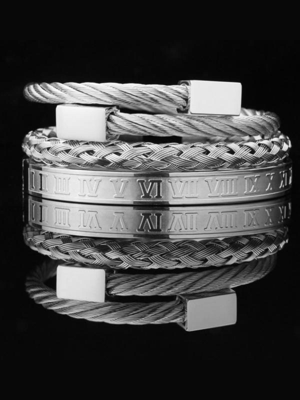 Fashion Cross Design Bangle for Women & Men, Fall Matching Bracelets, Stainless Steel Jewelry for Party, Daily Decor, Trendy All-match & Exquisite Jewelry for Gift, for Fall