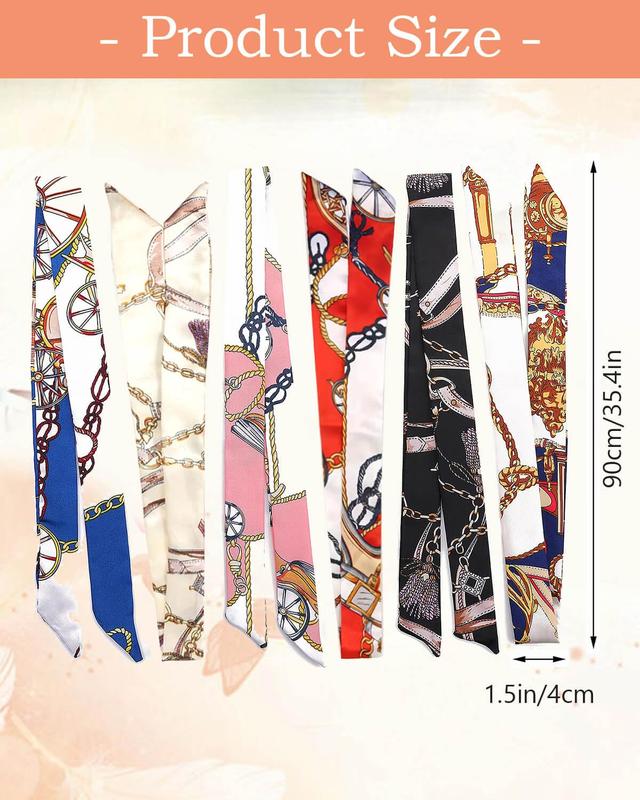 6 Pack Scarf Bags for Women Handbag Scarfs Band Narrow Scarf Hair Neck Scarf Neckerchief Scarf Head Wrap Fashion Gifts for Women