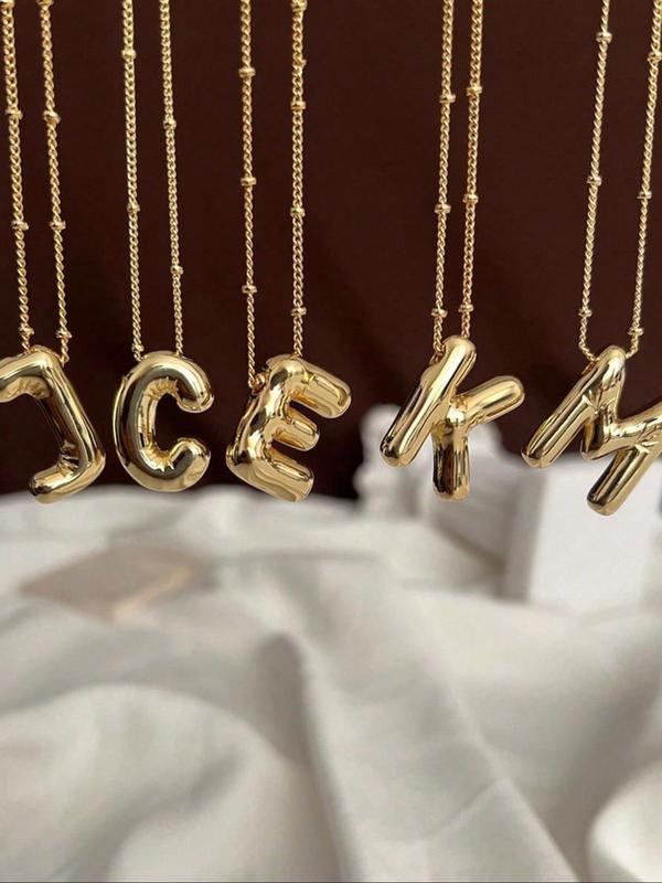 Letter Pendant Necklaces for Women, Initial Necklace, Summer 2024 Jewelry for Party, Daily Decor, Trendy & Exquisite Summer Jewellery, Gifts for Girlfriend