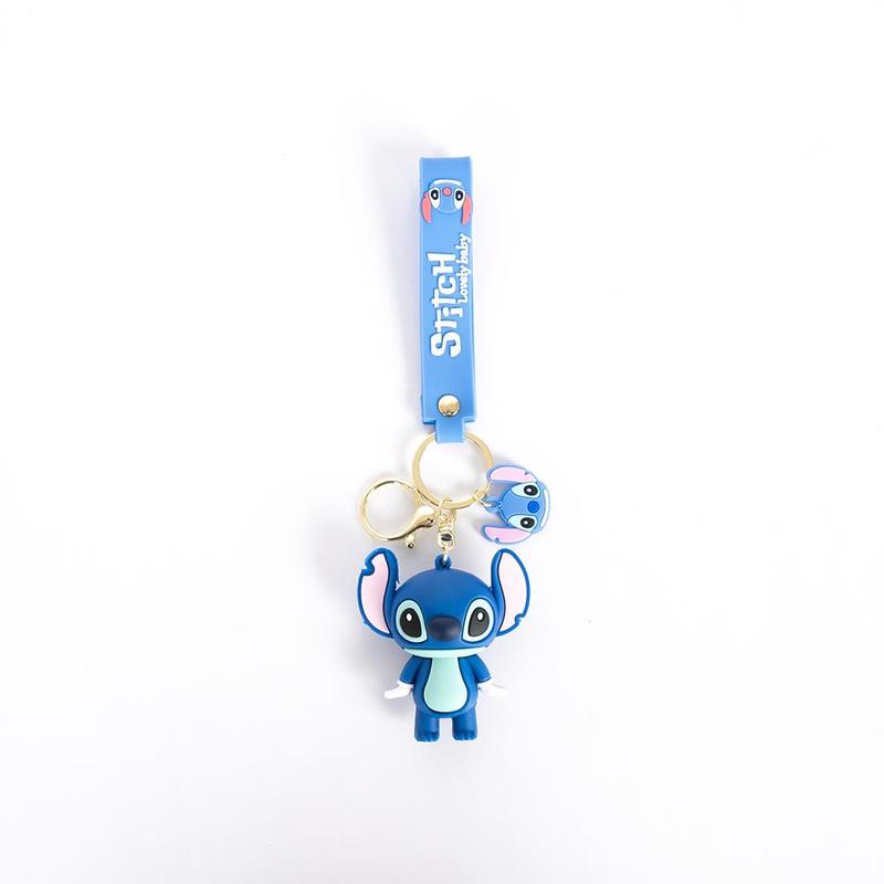 DISNEY Creative Cartoon PVC Stitchey Car Key Chain, Bag Pendant, Cartoon Design Car Keychain, Cute Car Keychain, Pendant for Bag, Car Interior Decoration Accessories for Women & Men