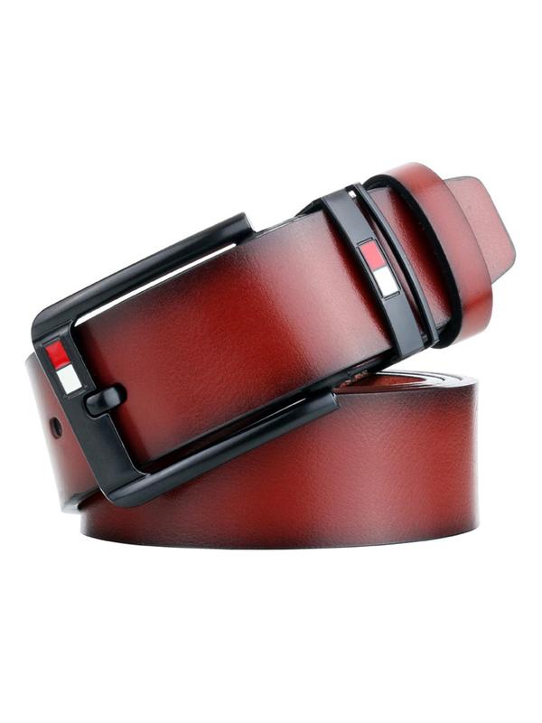 Men's Plain Color Buckle Belt, 2024 New Style Business Casual Adjustable Belt, Fashion Accessories for Daily & Party Clothing Decoration for Matching Outfit