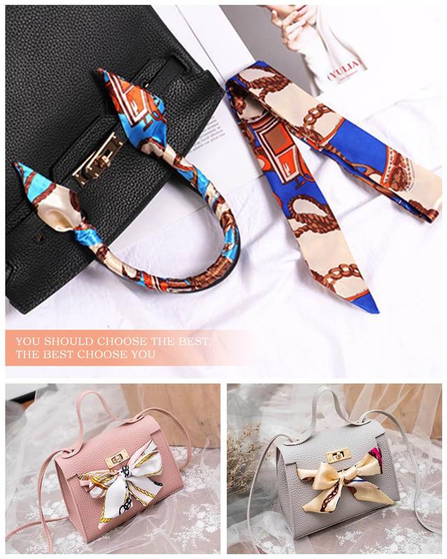 6 Pack Scarf Bags for Women Handbag Scarfs Band Narrow Scarf Hair Neck Scarf Neckerchief Scarf Head Wrap Fashion Gifts for Women