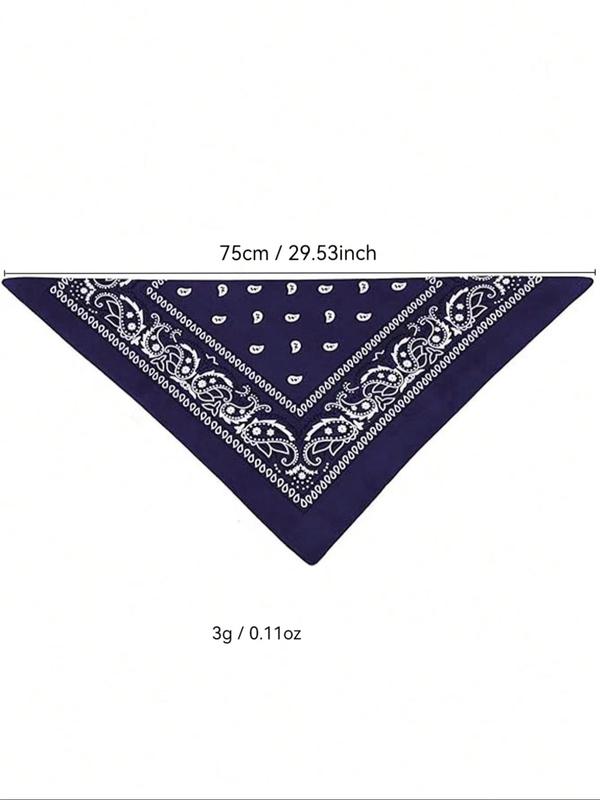 Paisley Print Bandana, Casual Versatile Hair Accessories for Men & Women, Fashion Hair Accessories for Daily Wear