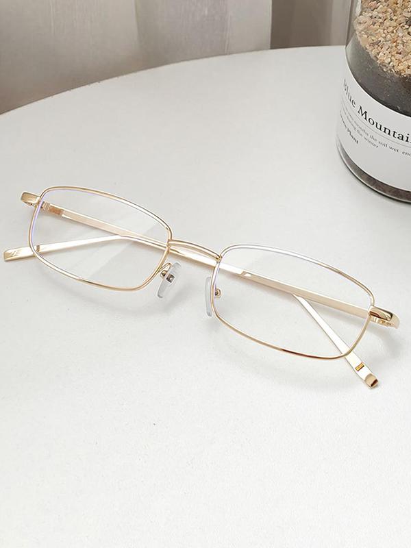 Simple Eyeglasses for Everyday Use, Basic Flat Frame Eyeglasses for Women & Men, Fashion Eyeglasses for Work, Daily Clothing Decor, for Student Daily Use