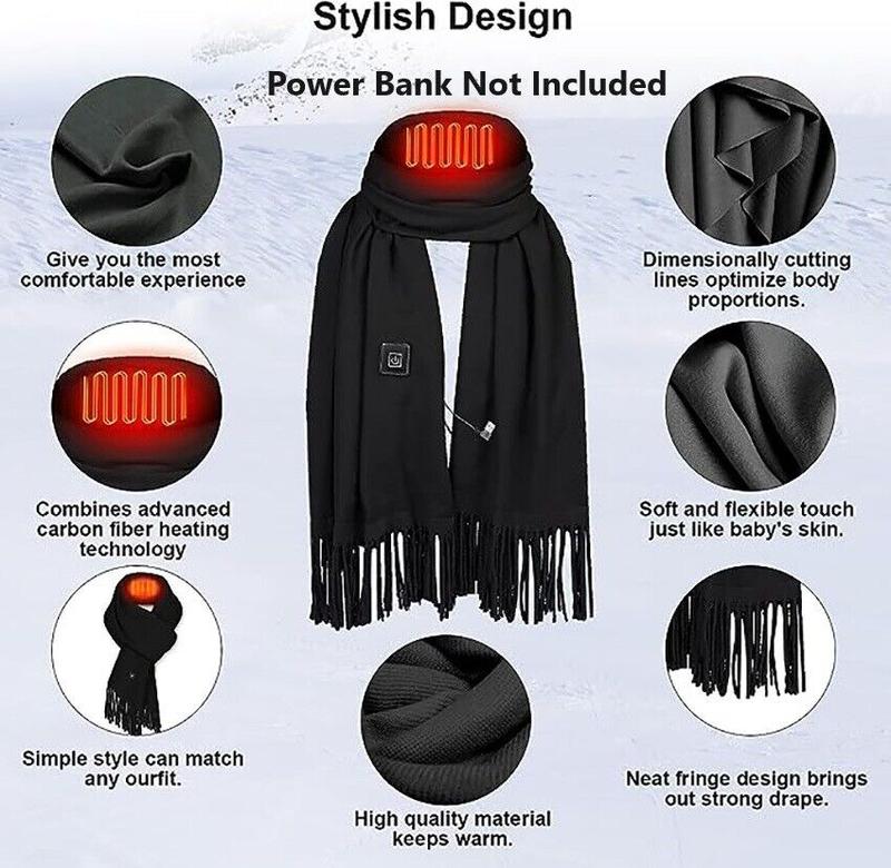 2pcs Heated Scarf for Men and Women Electric Heating Technology