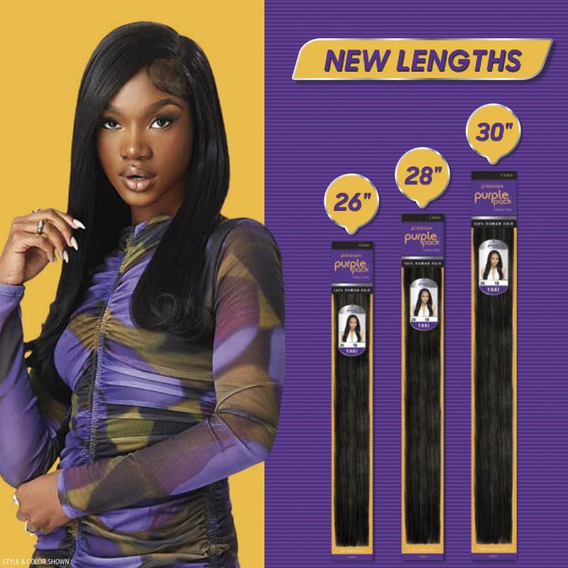 Outre Human Hair Weave Premium Purple Pack Yaki