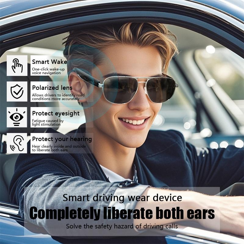 Smart Eye Glasses Camera, Wireless Smart Glasses, Bluetooth-compatible Sunglasses with Music & Call Functions, Universal Smart Glass Eyewear for Men & Women