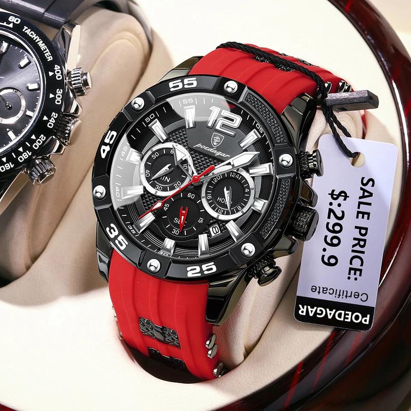 POEDAGAR Fashion Men Watch Luxury Waterproof Luminous Chronograph Date Man Wristwatch Quartz Men's Watches High Quality Clock