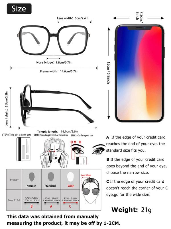 Unisex Fashionable Tortoiseshell Pattern Square Frame Eyeglasses, Trendy Casual Eyeglasses for Everyday Use, Fashion Accessories for Outdoor Activities