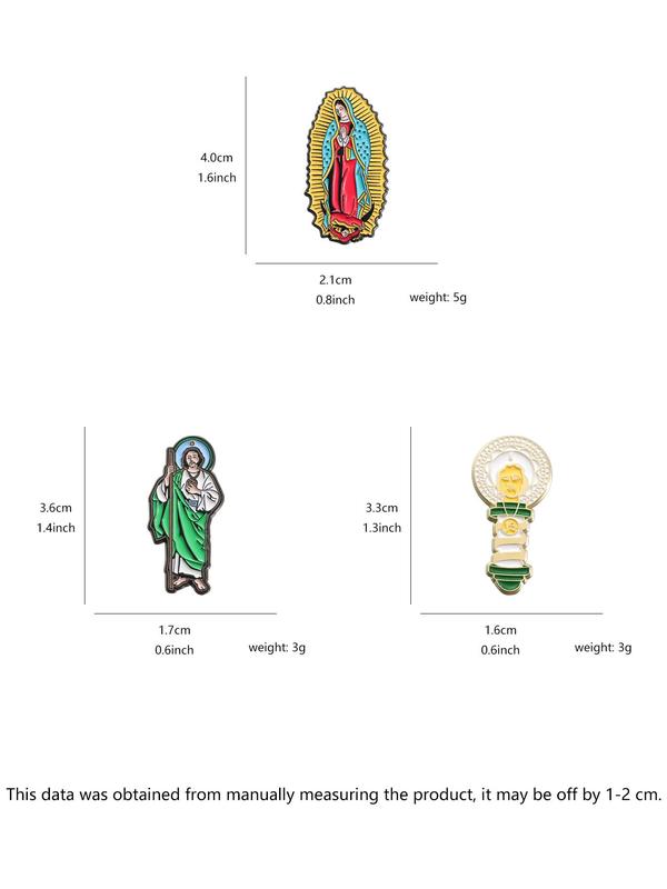 Cartoon Jesus Design Brooch, Creative Clothes Brooch, Fashion Accessories for Men & Women, Enamel Pin for Backpacks, Scarves, Hats Decoration Fixed Buckle