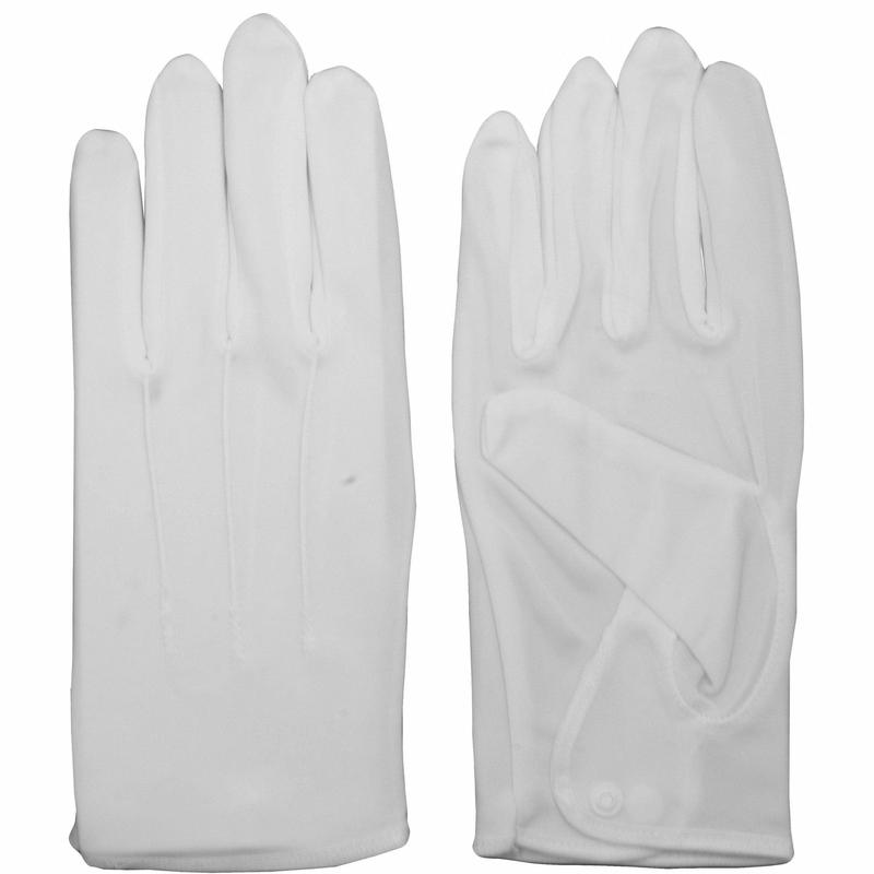 Fourchette Formal Dress Gloves for Men with Snap Button by Vittorio Farina: Tuxedo Parade Honor Guard