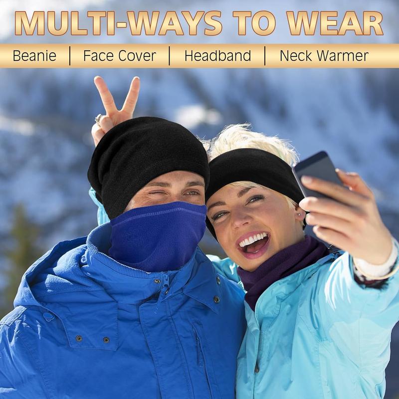 Winter Neck Warmer Face Ski Mask: Neck Gaiter Wind Protection Face Cover Fleece Balaclava Scarf for Men Women