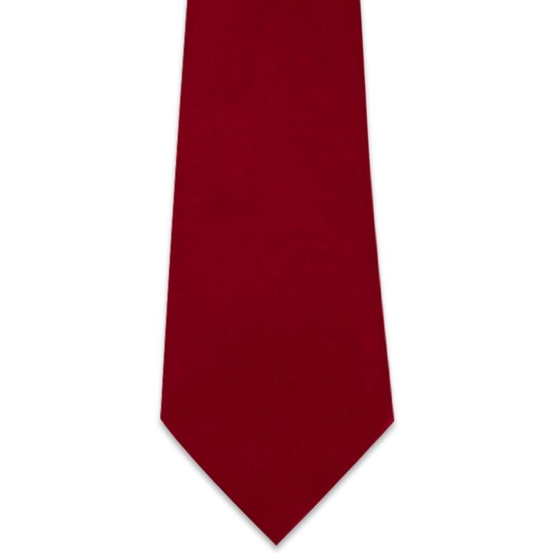 Solid Color Zipper Tie 15 inch 19 inch Polyester Satin Zipper Neckties