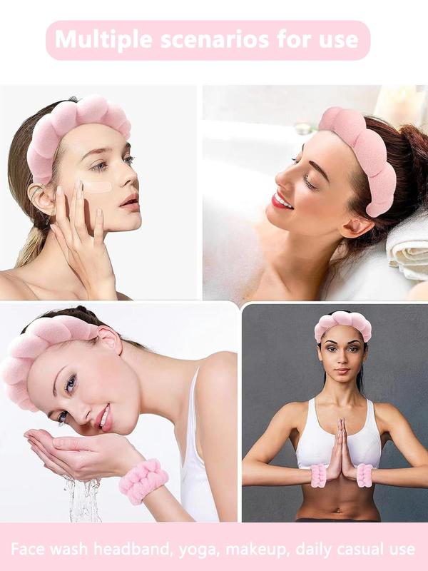 Women's Elegant Hair Care Set, Including Hair Hoop & Wristband & Hair Claw, Cute Hair Accessories Set for Women & Girls