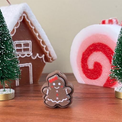 Gingerbread Fidget Clicker Keychain perfect for stress relief cute stocking stuffer