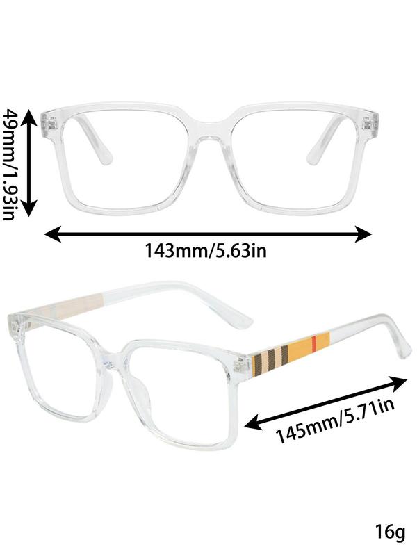 Vintage Square Frame Eyeglasses, Fashion Clear Lens Eyewear for Women & Girls, Fashion Eyeglasses for Work, Daily Clothing Decor, Perfect for Student Daily Use