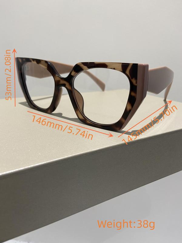 Simple Eyeglasses for Everyday Use As Perfect Gift for Girlfriend and Boyfriend, Summer Colorblock Cat Eye Frame Fashion Eyewear