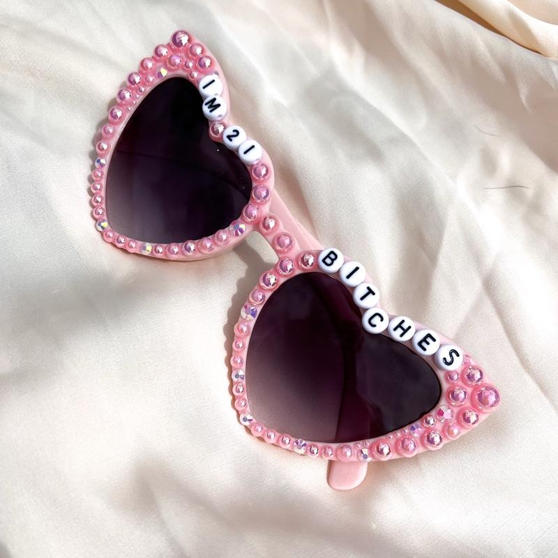 Birthday Custom Pearl Sunglasses For 21st Birthday