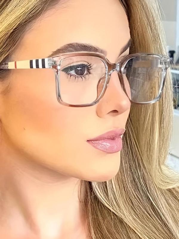 Vintage Square Frame Eyeglasses, Fashion Clear Lens Eyewear for Women & Girls, Fashion Eyeglasses for Work, Daily Clothing Decor, Perfect for Student Daily Use