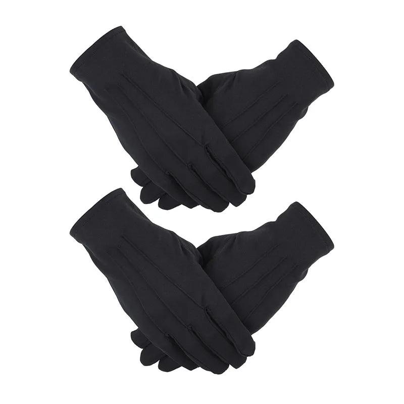 Fourchette Formal Dress Gloves for Men with Snap Button by Vittorio Farina: Tuxedo Parade Honor Guard