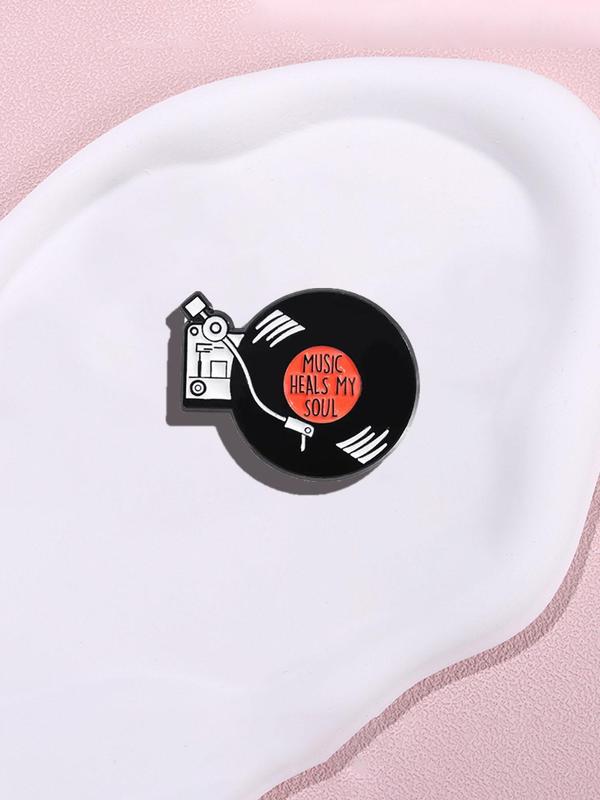 Record Design Brooch,  Cute Clothes Badge, Fashion Accessories for Men & Women, Enamel Pin Suitable for Backpacks, Jeans, Scarves, Hats Decoration