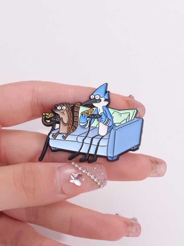 Cartoon Character Design Brooch, Cute Cartoon Badge for Backpack & Clothes Decor, Fashion Accessories for Women & Men