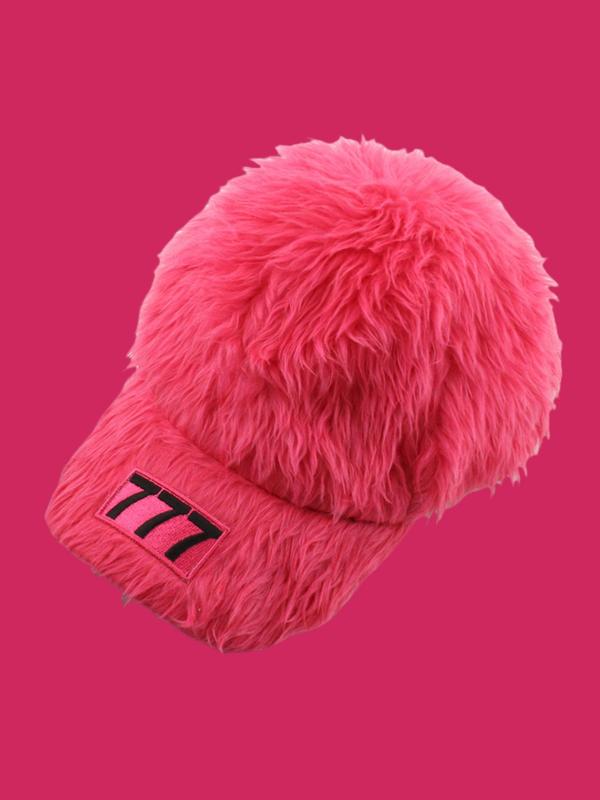 Unisex Street Trend Number Embroidery Baseball Cap, Trendy Soft Plush Hat, Warm Fashionable Hat for Outdoor Activities