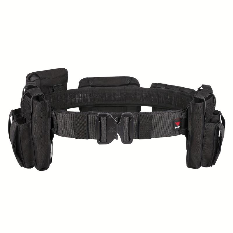 BOMTURN High-Duty Tactical Battle Belt - Adjustable Combat Belt for Men - Durable Utility Airsoft Set, 7-Piece Kit for Unmatched Performance and Versatility