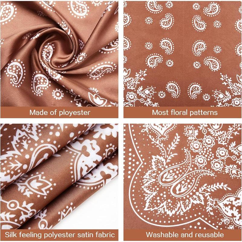 3 Count 27.5 Inches Satin Head Scarf Hair Scarf Silk Head Scarf Silk Bandana Silk Hair Wrap Neck Scarf for Women Girls