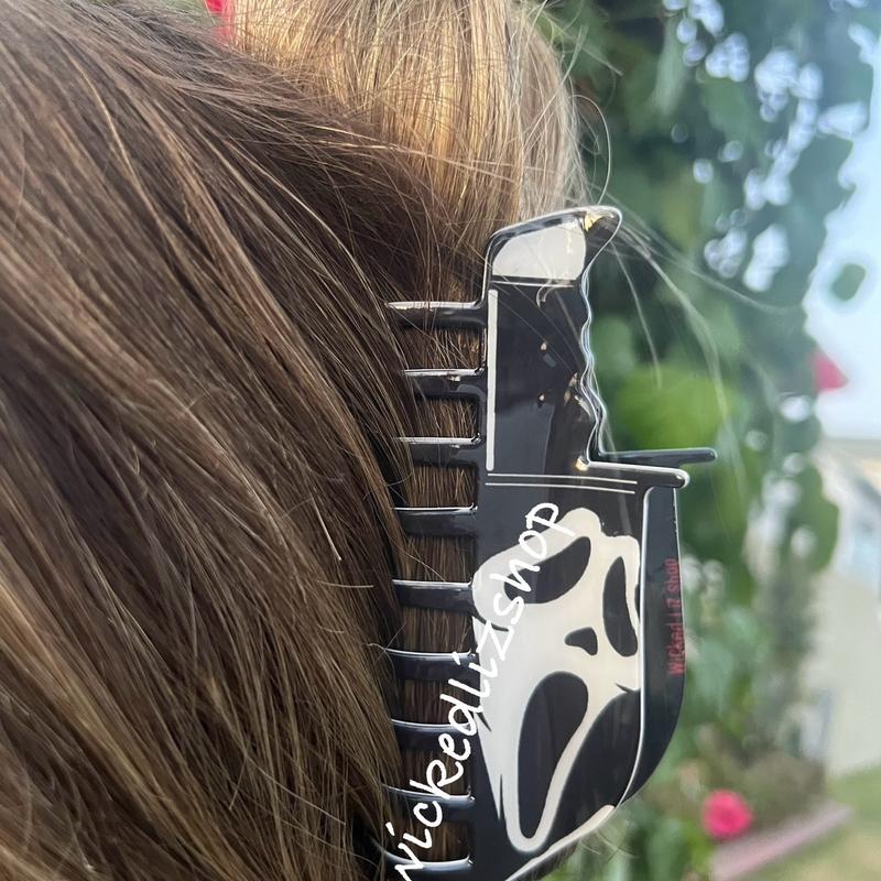 Ghost Face Knife Hair Clip