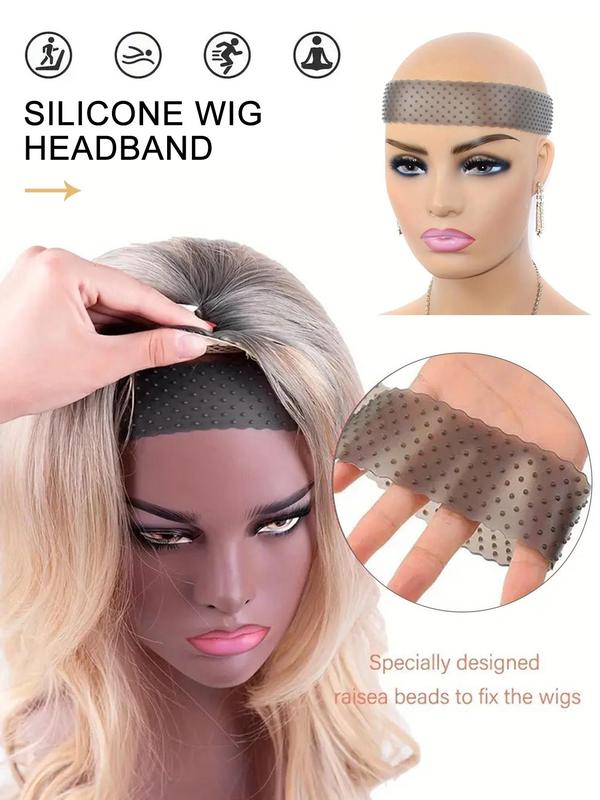 Non Slip Silicone Wig Grip Headband, Transparent Black Brown Wig Band To Hold Wig Anti-slip Wig Accessories for Daily Use, Hair Salon Tools & Accessories