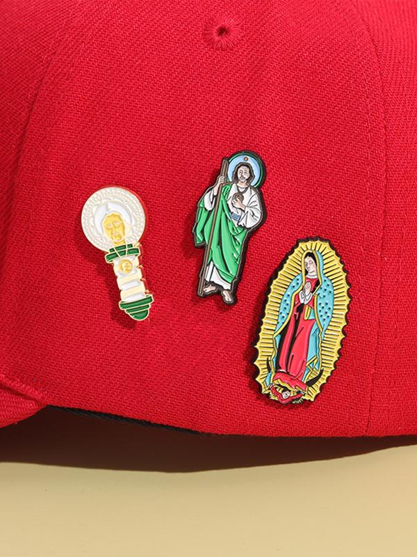 Cartoon Jesus Design Brooch, Creative Clothes Brooch, Fashion Accessories for Men & Women, Enamel Pin for Backpacks, Scarves, Hats Decoration Fixed Buckle