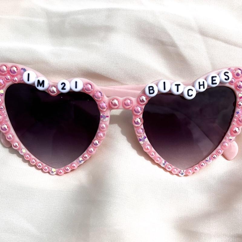 Birthday Custom Pearl Sunglasses For 21st Birthday