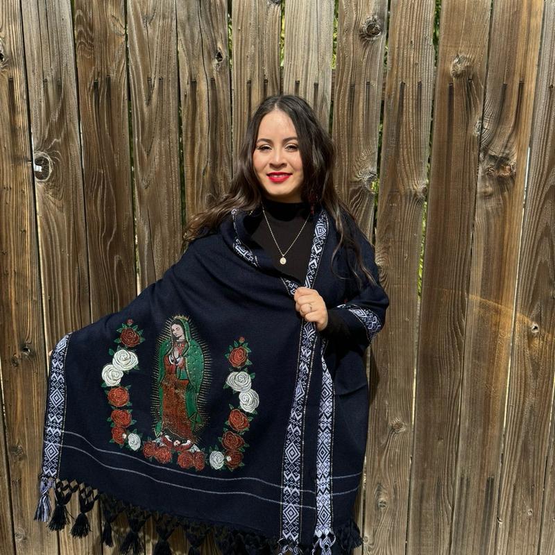 Virgencita shawl  throw blanket