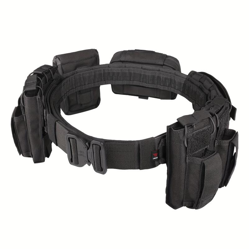 BOMTURN High-Duty Tactical Battle Belt - Adjustable Combat Belt for Men - Durable Utility Airsoft Set, 7-Piece Kit for Unmatched Performance and Versatility