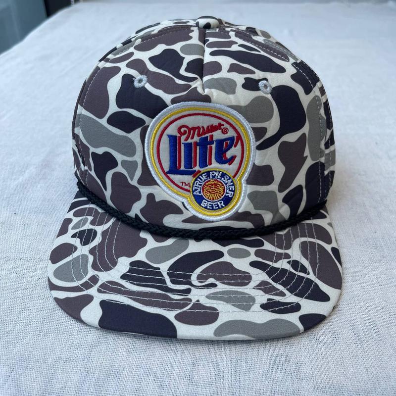 Retro Vintage Busch Light, Natural Light, Miller Lite, Coors, Michlob Ultra Camo SnapBack Hat