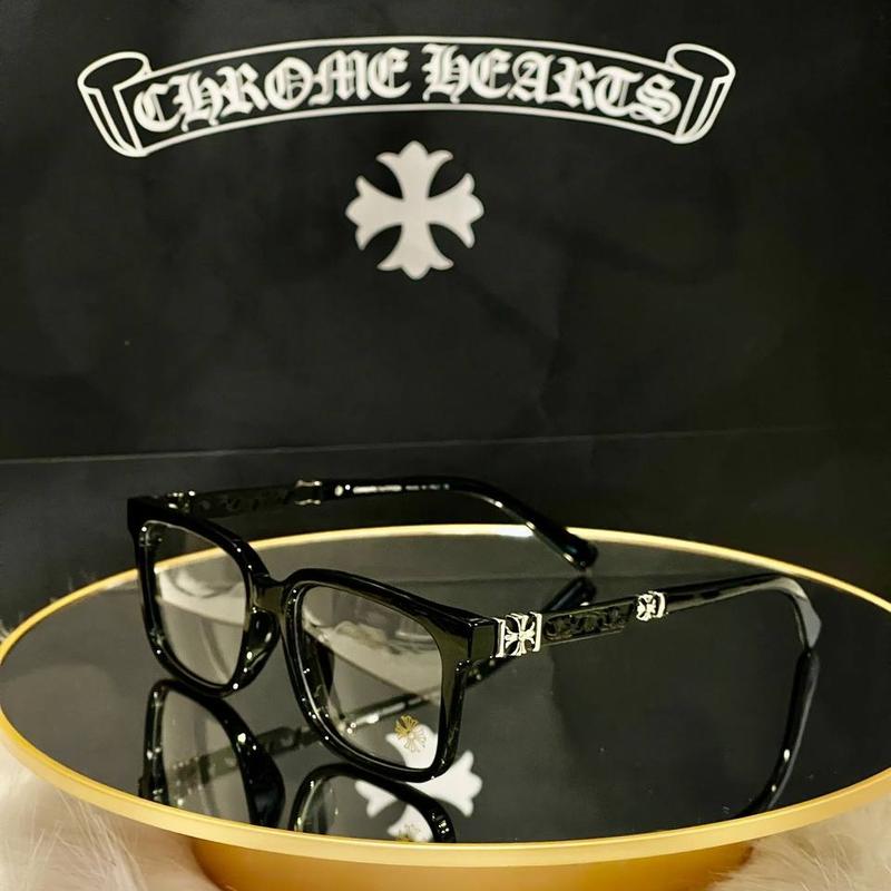 High Quality Chrome Hearts Glass Fashion Glasses Frames for Men and Women - Unisex Design Europe Eyeglasses - Hot Glass Models of 2024 - Titanium Plastic Frames