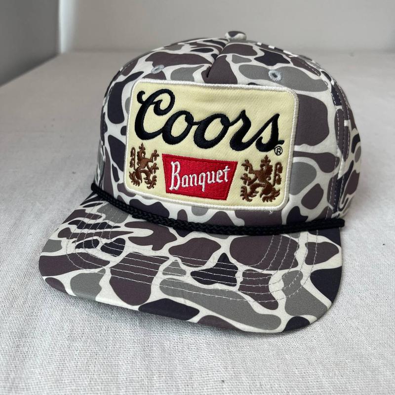 Retro Vintage Busch Light, Natural Light, Miller Lite, Coors, Michlob Ultra Camo SnapBack Hat