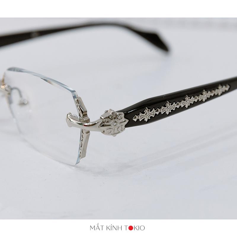 Chrome Heart Glasses Luxurious High Quality Rimless for Men and Women Unisex Chrome Heart Glasses in Titanium Stainless Steel Fashion