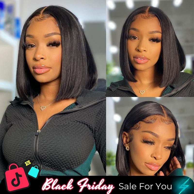 Alipearl Hair Pre Cut Ready to Go Glueless Straight Bob Wig Human Hair Pre Bleached 4x7 5x7 Lace Closure Wigs Colored Bob 5x5 Lace Closure Wig