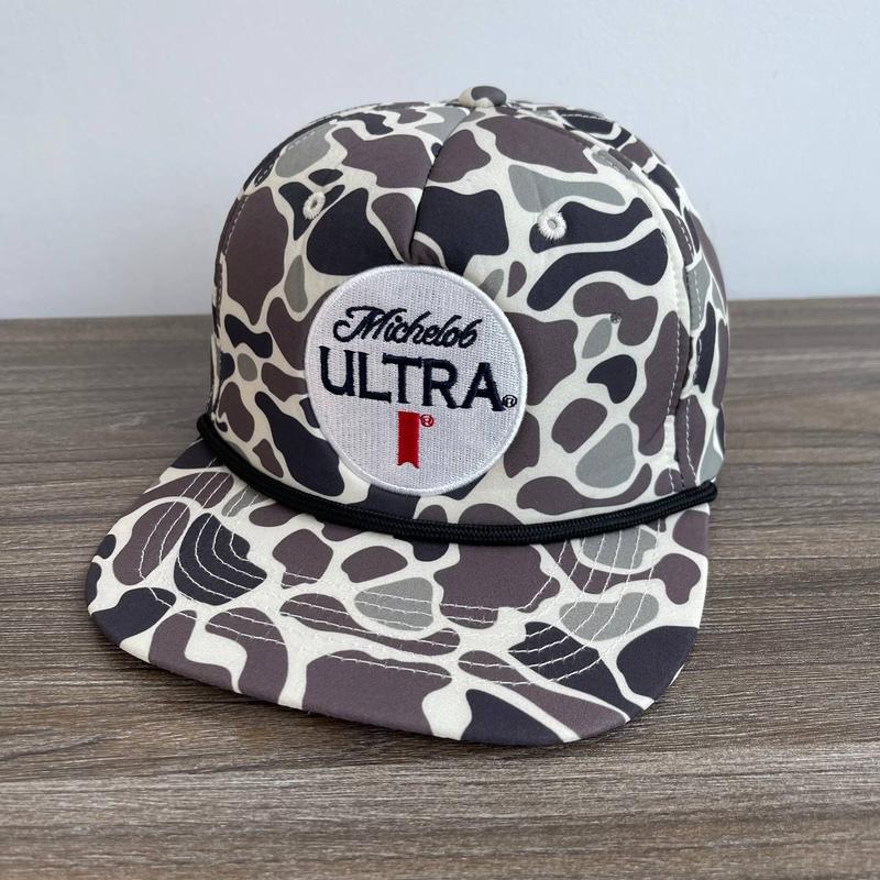 Retro Vintage Busch Light, Natural Light, Miller Lite, Coors, Michlob Ultra Camo SnapBack Hat