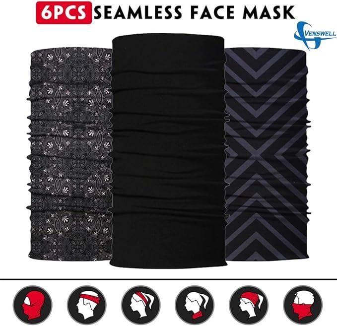 Neck Gaiter Face Mask Men Women,Seamless Bandana Rave Face Cover Scarf Mask,Balaclava,Headband, Head Wrap,Headwear