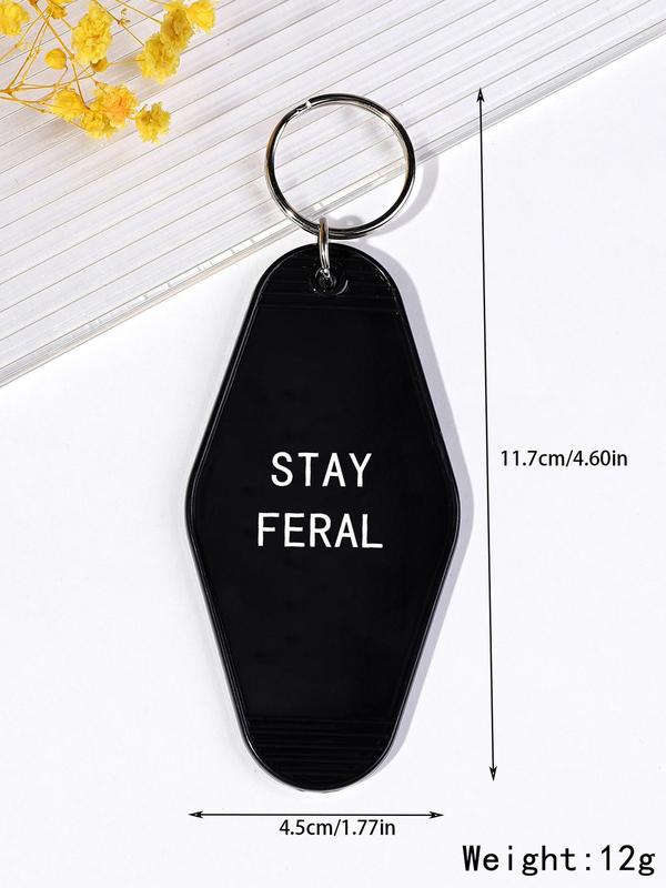 Fashion Letter Pattern Geometric Shaped Charm Keychain for Men & Women, Car Keyring, Fashion Accessory