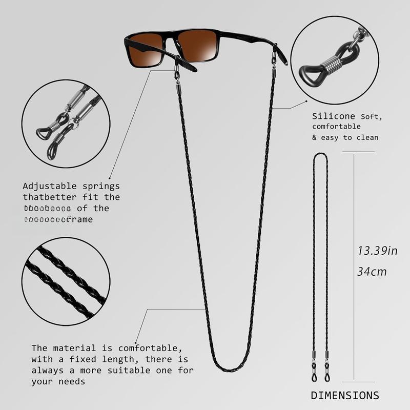 Glasses Strap - Securely Keep Your Eyeglasses Around Your  - Practical Sunglasses Holder Chain for Men Women