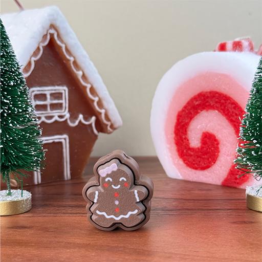 Gingerbread Fidget Clicker Keychain perfect for stress relief cute stocking stuffer