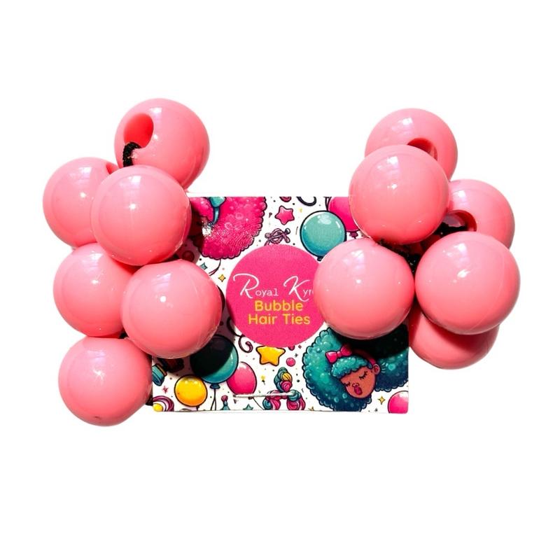 8 Pcs Light Pink Bubble Hair Ties - Royal Kyree