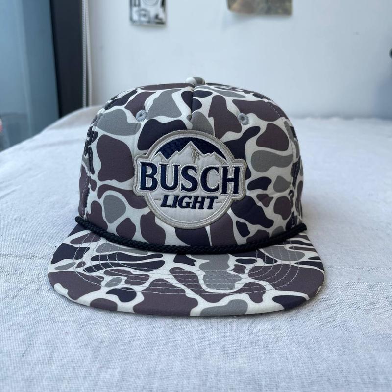 Retro Vintage Busch Light, Natural Light, Miller Lite, Coors, Michlob Ultra Camo SnapBack Hat