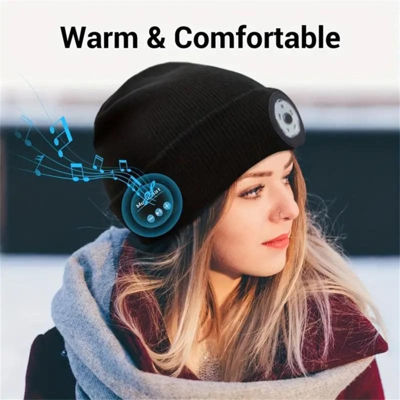 Wireless Bluetooth Beanie Hat with Built-in Headphones - Soft, Warm, and Stylish Unisex Gift for Men and Women - Perfect Christmas Tech Present for Dad, Mom, Friends, and Family