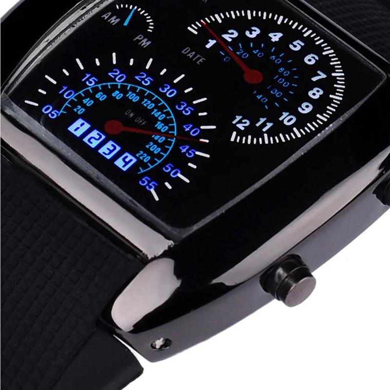 Single hand watch flash dial sports mens gift lady car fashion watch aviation meter WOMEN'S watch top brand luxury man watch Relojes Hombre